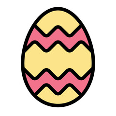 Decorated easter egg vector illustration. Easter vector illustrations.