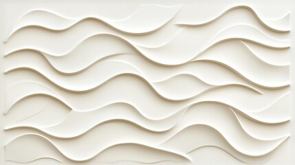 Obraz premium Waves flowing abstract design modern art installation minimalist space natural elegance