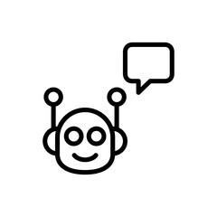 chat assistant bot icon vector design with trendy style