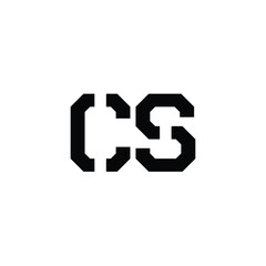 CS monogram logo design letter text name symbol monochrome logotype alphabet character simple logo