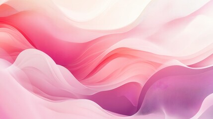 A vibrant abstract background featuring soft pink and white hues, intertwined with flowing, wavy shapes that create a sense of movement and depth, perfect for artistic designs.