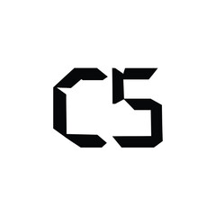 CS monogram logo design letter text name symbol monochrome logotype alphabet character simple logo