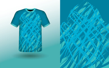T-shirt Sport Design Template, T-shirt Mockup Abstract Grunge Sport Jersey Design For Cricket, Football Soccer, Racing, Sports, Running Soccer Jersey. Uniform Front View