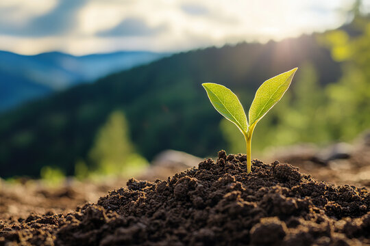 Seedling Growth Nature Optimism Conceptual