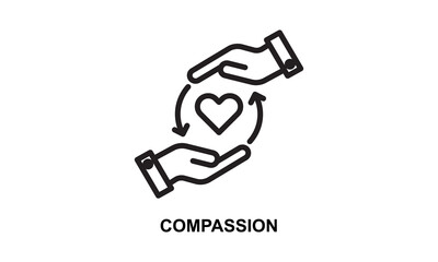 Compassion Icon Isolated Vector Illustration