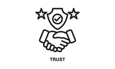 Trust Icon Isolated Vector Illustration