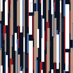 patchwork stipes  pattern on navy background
