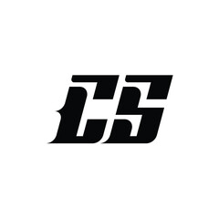 CS monogram logo design letter text name symbol monochrome logotype alphabet character simple logo