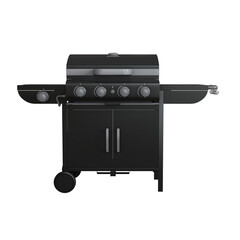 Fototapeta premium Gas BBQ Grill Burner 3D render for mockup