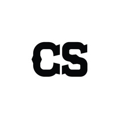 CS monogram logo design letter text name symbol monochrome logotype alphabet character simple logo
