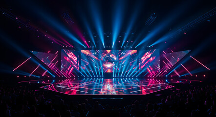 Europe Song Contest. fiber optics background with lots of light spots