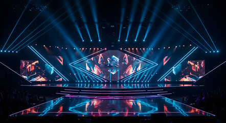 Europe Song Contest. fiber optics background with lots of light spots