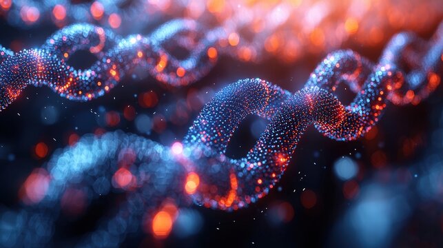 Detailed molecular structure of dna highlighting its unique helical shape and genetic information