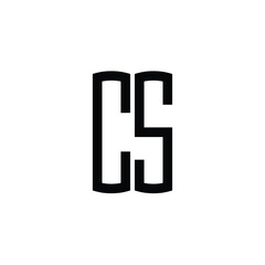 CS monogram logo design letter text name symbol monochrome logotype alphabet character simple logo