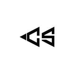 CS monogram logo design letter text name symbol monochrome logotype alphabet character simple logo