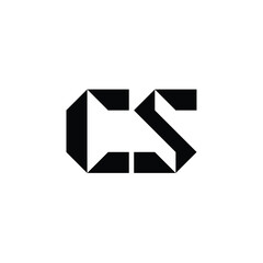 CS monogram logo design letter text name symbol monochrome logotype alphabet character simple logo