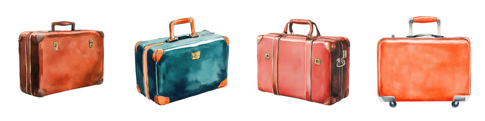 A collection of elegant and vintage inspired leather suitcases briefcases and bags perfect for stylish travel business commute and professional use