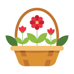 flowers in a basket