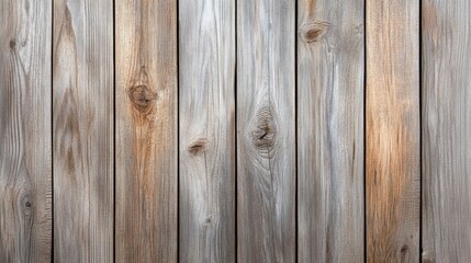 Naklejka premium Rustic Weathered Wooden Planks - Close-up texture of aged gray and brown wooden planks, perfect for backgrounds or design projects. Natural wood grain visible