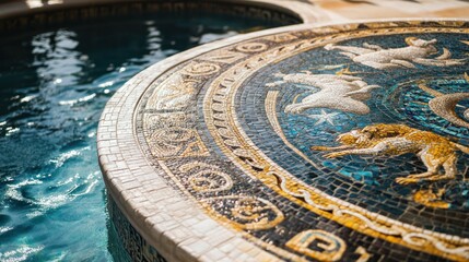 Poolside Mosaic Design Detail