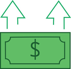 Money movement icons vector editable file, black and white