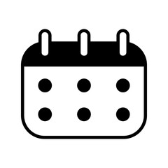 Calendar flat icon. Deadline, calendar notification, reminder organizer.