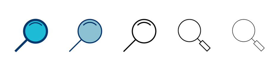 Search icon vector isolated on white background. Glass vector icon. search magnifying glass icon. Find