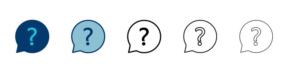 Question Icon vector isolated on white background. Question mark sign. help icon. Faq