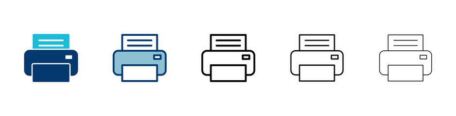 Fototapeta premium Printer icon vector isolated on white background. print icon. Fax vector icon.