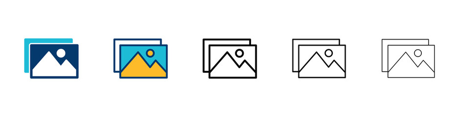 Picture icon vector isolated on white background. Picture vector icon. photo gallery icon vector