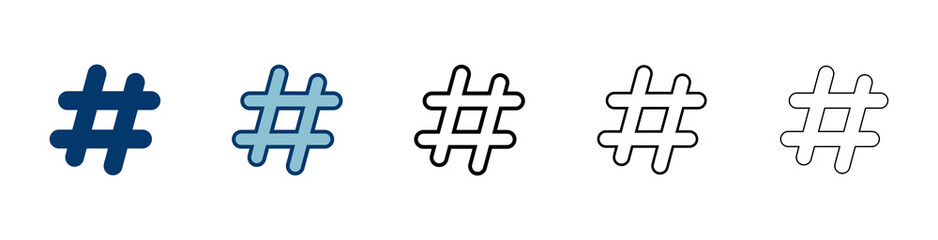 Hashtag icon vector isolated on white background. hashtag vector icon