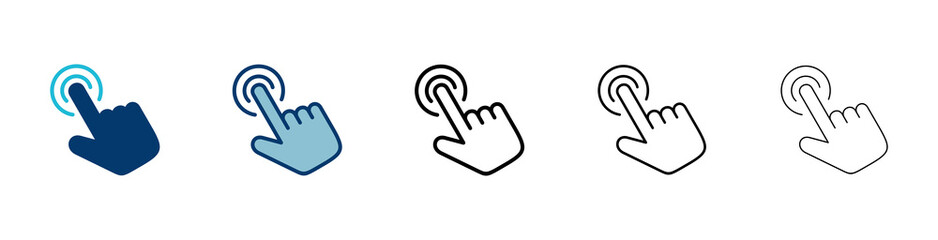 Hand cursor icon vector isolated on white background. Hand click icon. Finger pointer vector