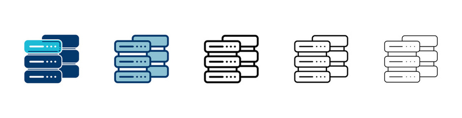 Database icon vector isolated on white background. database vector icon