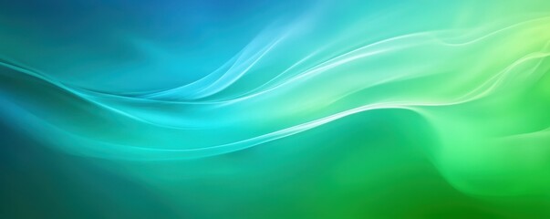 Fototapeta premium A vibrant close-up of a textured background featuring rich shades of green and blue, with a soft, dreamy wave effect that adds a sense of motion and tranquility to the scene.