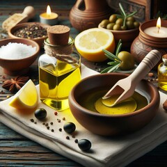 Olive Oil Use olive oil mixed with lemon juice for a natural pol
