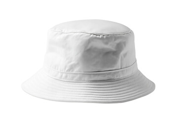 White Bucket Hat Isolated