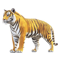 Fototapeta premium Siberian Tiger isolated on white or transparent background