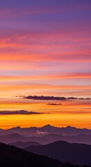 Obraz premium Gradient Sunset Landscape