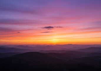 Obraz premium Gradient Sunset Landscape
