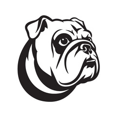 Bulldog head vector