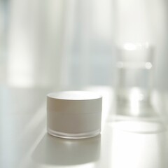 cosmetics placed in the sunlit area