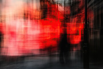 Naklejka premium Dynamic black and red grainy texture with cinematic motion blur pattern for modern graphic design and brand identity concepts.