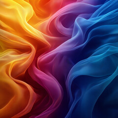 Fototapeta premium An abstract background with smooth overlapping curves in a rainbow spectrum