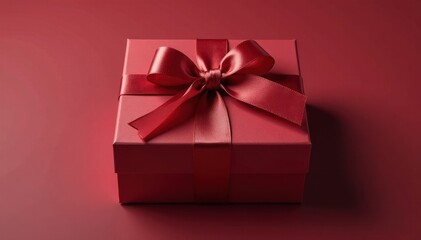 Fototapeta premium Elegant chocolate box with satin ribbon, isolated , confectionery, food