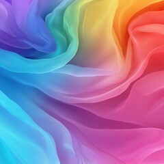 Obraz premium A vibrant close-up of a colorful background featuring a fluid, wavy design that seamlessly blends hues of blue, pink, and yellow, creating a dynamic and eye-catching visual effect.