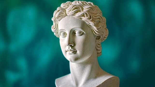 Ancient Greek bust, serene face
