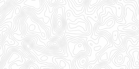 Obraz premium Geography landscape Topo contour map on white background, Topographic contour lines. Seamless pattern with lines Topographic map. Geographic mountain relief diagram line wave carve design. 