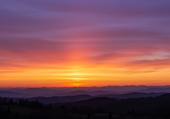 Fototapeta premium Gradient Sunset Landscape