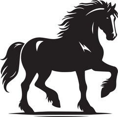 Obraz premium black horse vector illustration, horse silhouette vector, horse logo vector, horse silhouette vector isolated on white background