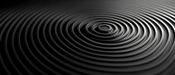 Mesmerizing Monochrome Concentric Circles - Futuristic Minimalist Texture Abstract Design